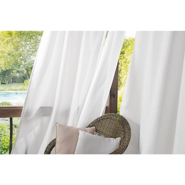 Sun Zero Beacon Woven Indoor/Outdoor UV Protectant Grommet Curtain Panel 52" x 8 