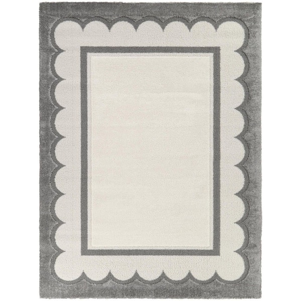 Wendell Grey 5 ft. 3 in. x 7 ft. Border Area Rug