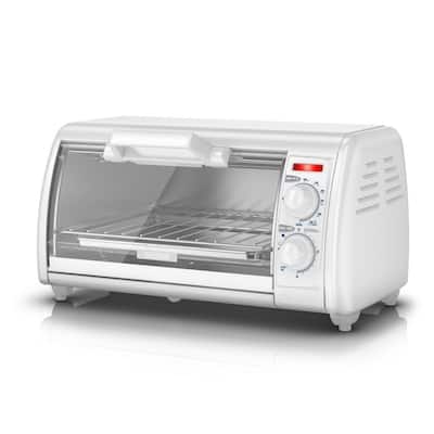 Toast-R-Oven 1200 W 4-Slice White Countertop Toaster Oven with Broiler