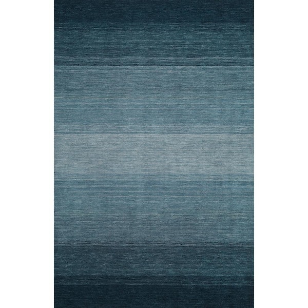 Addison Rugs Dunes 1 Navy 5'X7'3" Ombre Wool Indoor