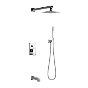 Talise 2-Handle 1-Spray Tub and Shower Faucet with 3-Setting in Chrome (Valve Included)