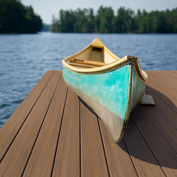 Deckorators Voyage 1 in. x 6 in. x 16 ft. Sedona Brown Grooved