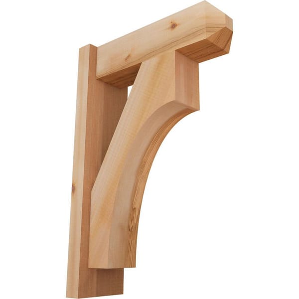 Ekena Millwork 6 in. x 24 in. x 16 in. Western Red Cedar Westlake Craftsman Smooth Outlooker