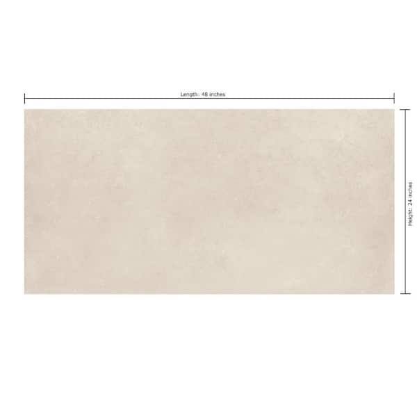 Thaddeus 24 in. x 48 in. Matte Creme Porcelain Tile (15.5 sq. ft./Case)