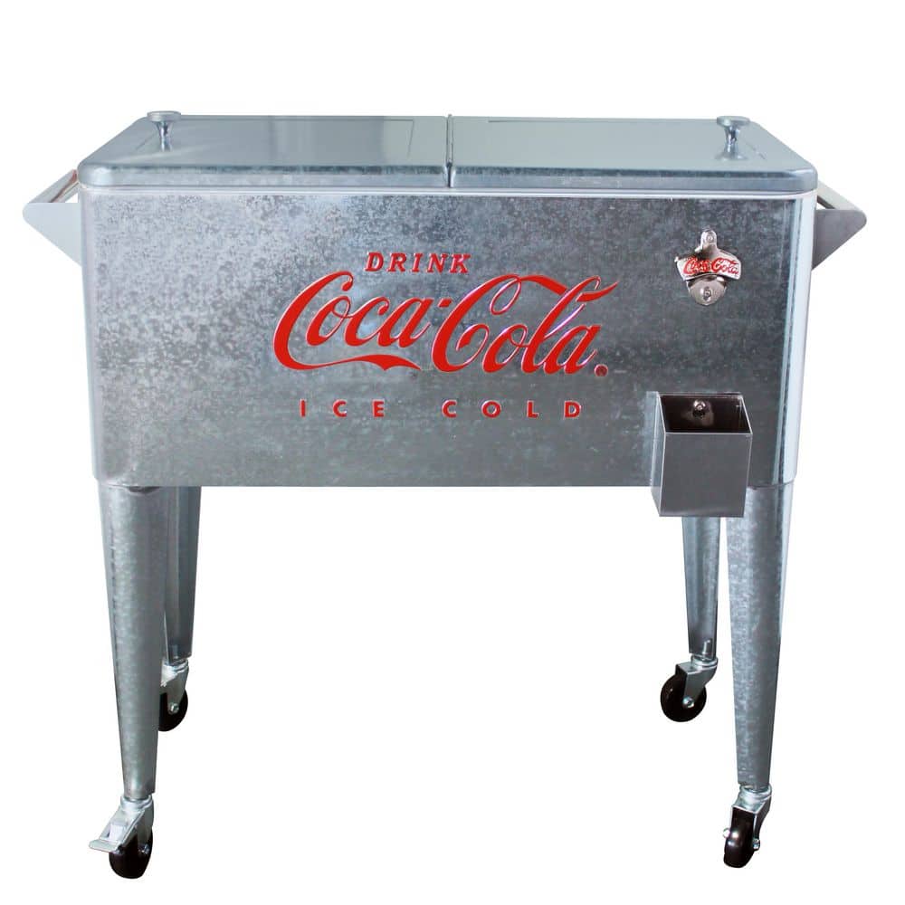 Leigh Country 80 qt. Galvanized Rolling Coca-Cola Chest Cooler
