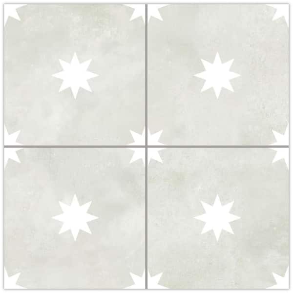 Starlight Sage 4 in. x 4 in. Porcelain Floor and Wall Take Home Tile Sample