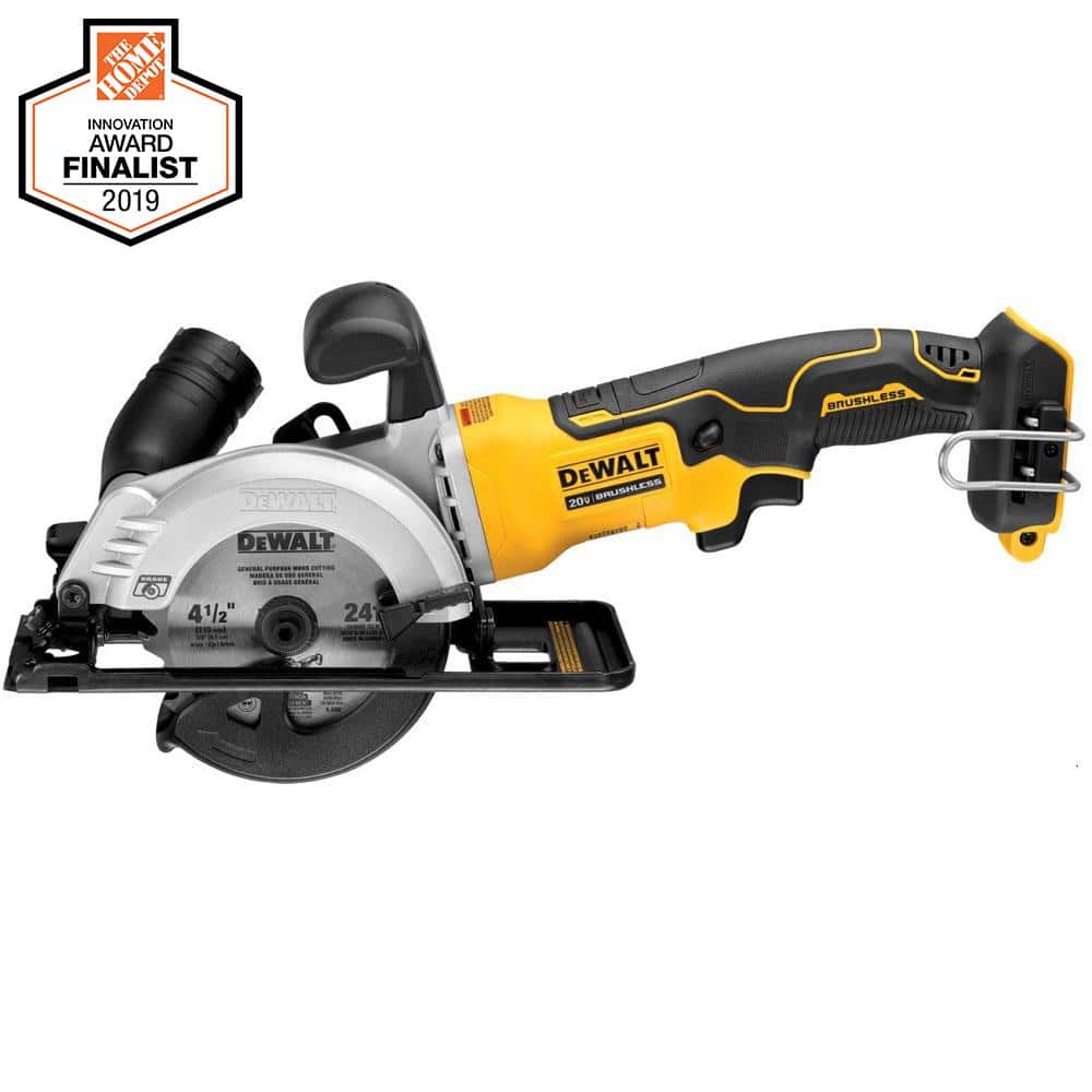 DEWALT ATOMIC 20V MAX Cordless Brushless 4-1/2 in. Circular Saw (Tool Only)  DCS571B The Home Depot