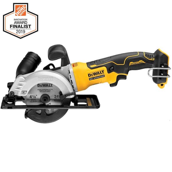 ATOMIC 20V MAX Cordless Brushless 4-1/2 in. Circular Saw (Tool Only) with 4-1/2 in. 4-Tooth Fiber Cement Saw Blade