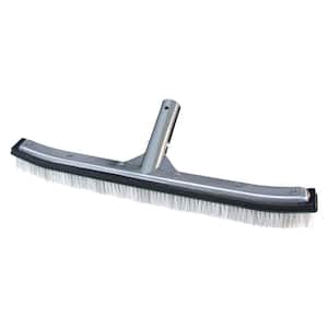 18 in. Swimming Pool & Spa Brush with Deluxe Nylon and Stainless Steel Combination Bristles and Aluminum Back