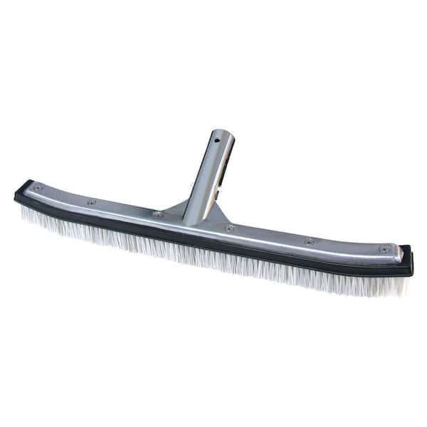 HDX 18 in. Swimming Pool & Spa Brush with Deluxe Nylon and Stainless Steel Combination Bristles and Aluminum Back