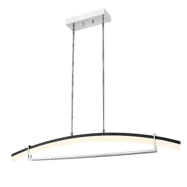 Unbranded 46-Watt Integrated LED Chrome Chandelier