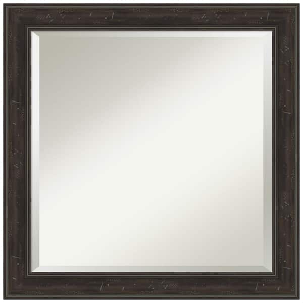 Amanti Art Shipwreck Greywash Narrow 24 in. H x 24 in. W Framed Wall Mirror