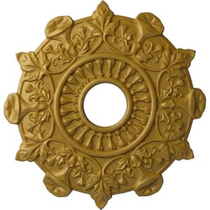 17-1/2 in. x 4 in. ID x 1 in. Preston Urethane Ceiling Medallion (Fits Canopies upto 4 in.), Pharaohs Gold