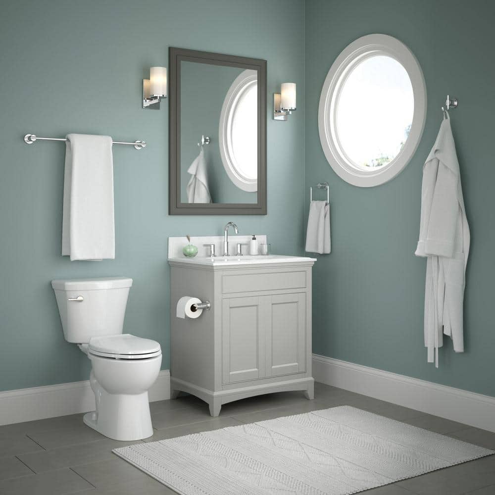 Nicoli Polished Chrome Wall Mounted Square Towel Ring