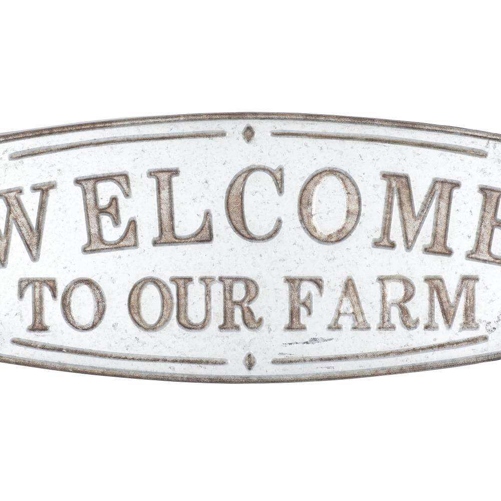 Rustic Brown and Gray Iron Farmhouse Wall Sign