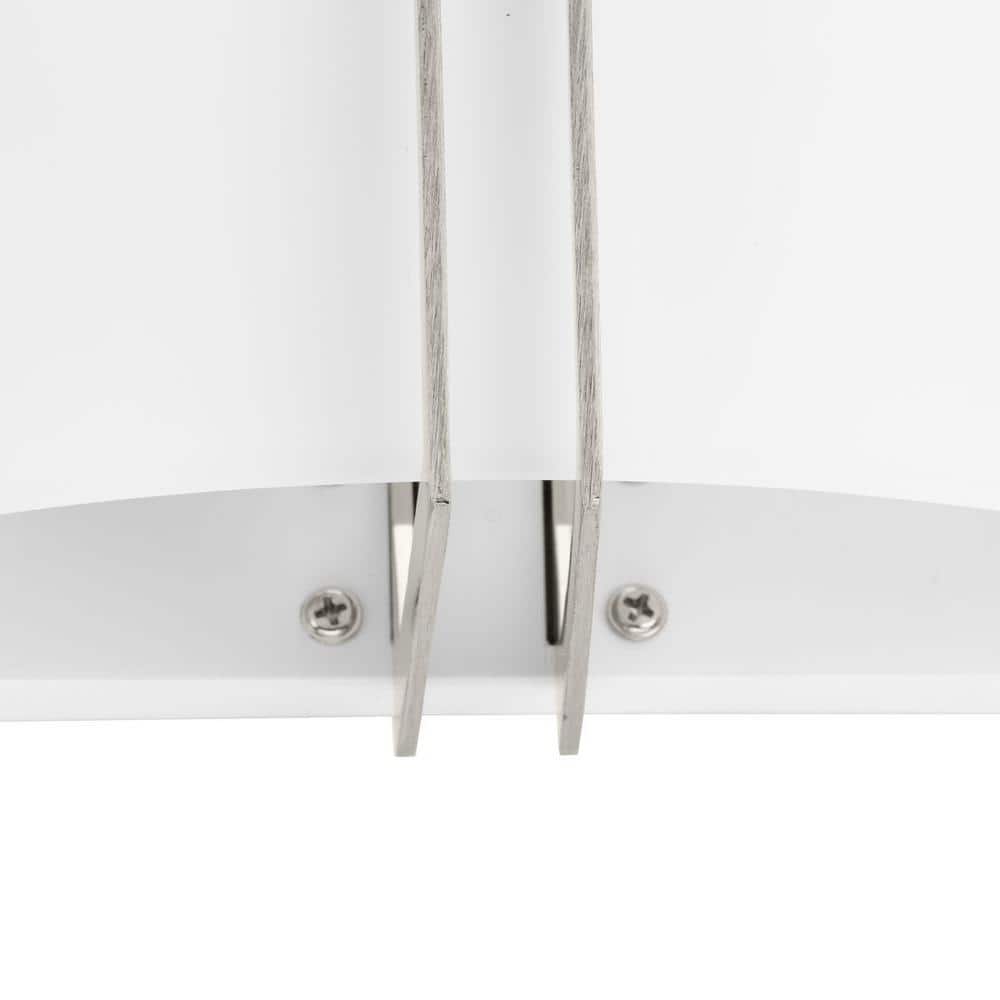 Modern Brushed Nickel 12" Two-Light Wall Sconce with Etched Glass