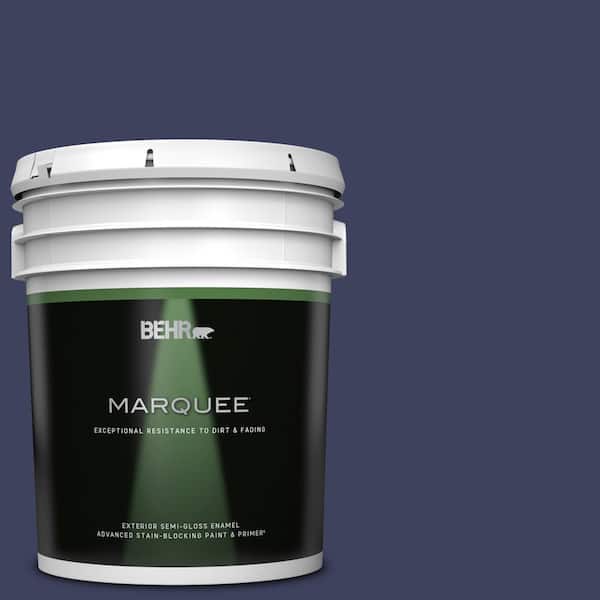 BEHR MARQUEE 5 gal. Home Decorators Collection #HDC-MD-01 Majestic Blue Semi-Gloss Enamel Exterior Paint & Primer