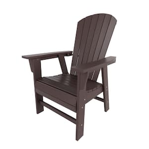 Altura Dark Brown HDPE Plastic Outdoor Dining Chair