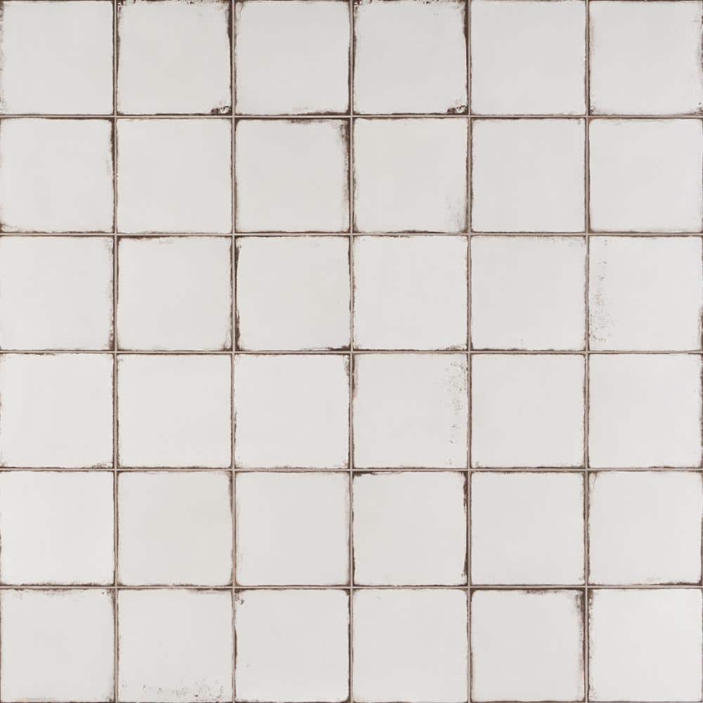 Santa Fe White Matte Porcelain 8x8 Floor and Wall Tile