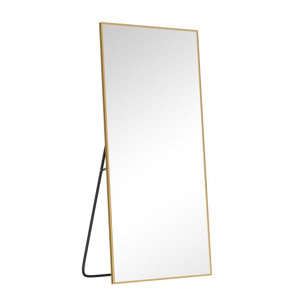 Gold 35 in W x 79 in. H Aluminum Alloy Fine-Edged Right-Angle Rectangular m