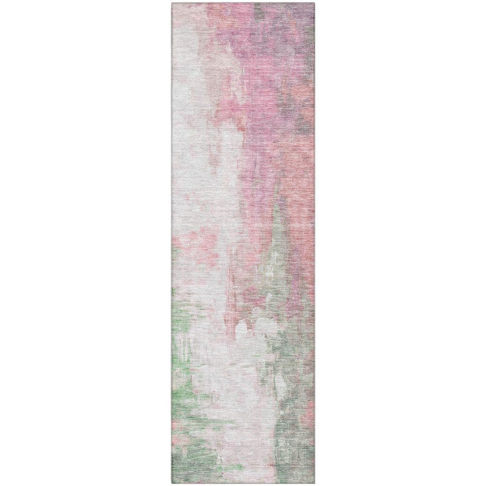 Mayfield Premium Machine Washable Abstract AMF1977 Blush 2 ft. x 7 ft. Runner Rug price history on PriceWatchPro