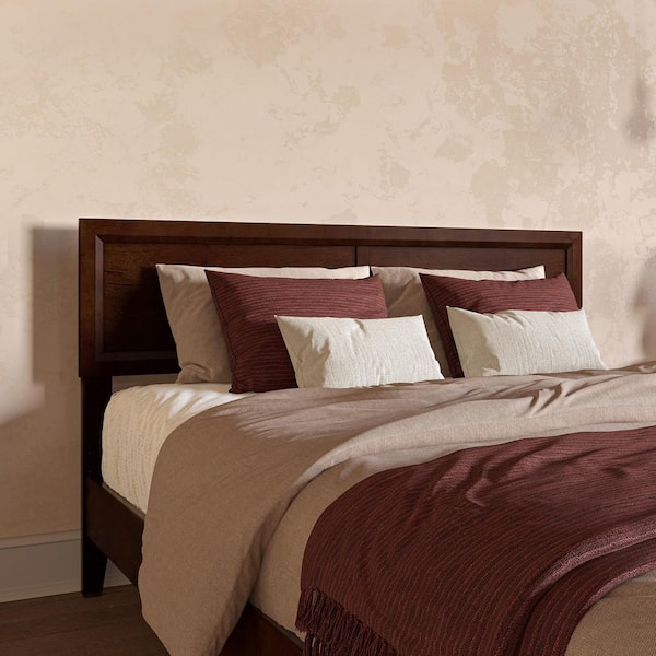 AFI Sophia Walnut Brown Solid Wood Queen Headboard