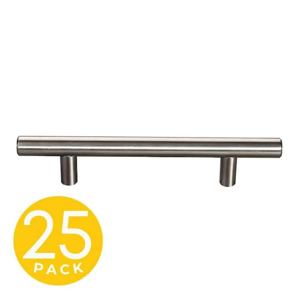 40 Pack  5'' Cabinet Pulls Brushed Nickel Stainless Steel Kitchen Cupboard  Handles Cabinet Handles 5”Length, 3” Hole Center 