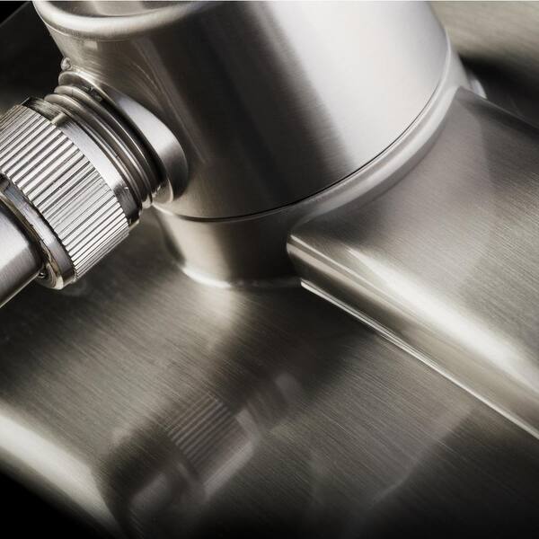 4-spray 9 in. Dual Shower Head and Handheld Shower Head in Titanium Silver 4-spray 9 in. Dual Shower Head and Handheld Shower Head in Titanium Silver