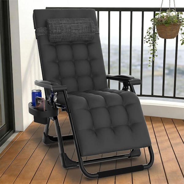 SEEUTEK 26 in. W Metal Zero Gravity Chair Outdoor/Indoor Patio
