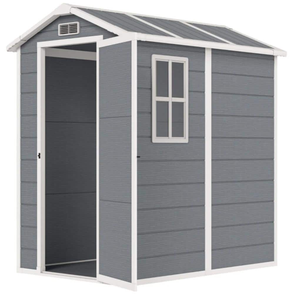 4 ft. W x 5.5 ft. D Outdoor Plastic Shed, Patio Storage Shed for Patio (22 sq. ft. ) price history on PriceWatchPro
