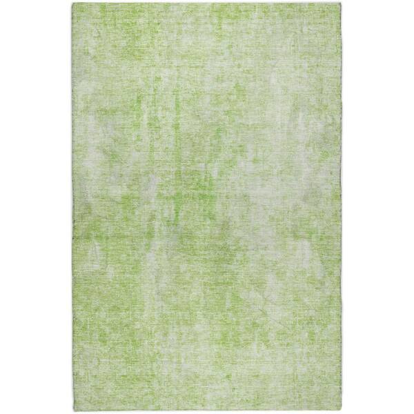 Dream Shag Premium Machine Washable Abstract ADS656 Aloe 10 ft. x 14 ft. Area Rug