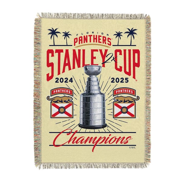Florida Panthers NHL Recorded Woven Tapestry Throw Blanket 48 x 60 in.