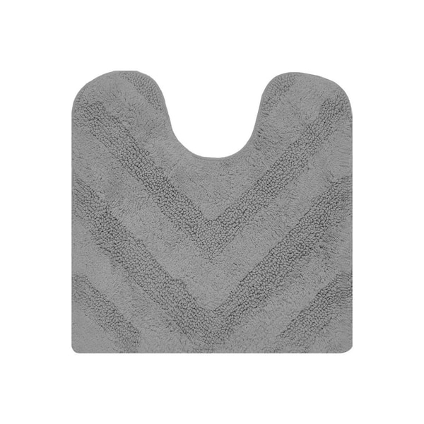 Better Trends Hugo 20 in. x 20 in. Gray 100% Cotton Contour Bath Rug