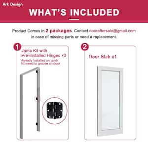 32 in. x 80 in. Paneled Blank 5-Lite Right Handed White Solid Core MDF Prehung Door with Quick Assemble Jamb Kit