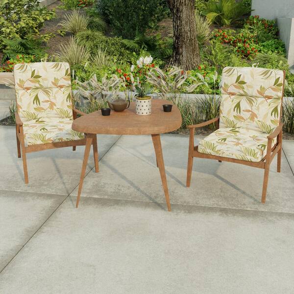 Classic Accessories Vera Bradley 19 in. L x 19 in. W x 5 in. Thick, 2-Pack  Patio Chair Cushions in Happy Blooms 62-133-013401-2PK - The Home Depot