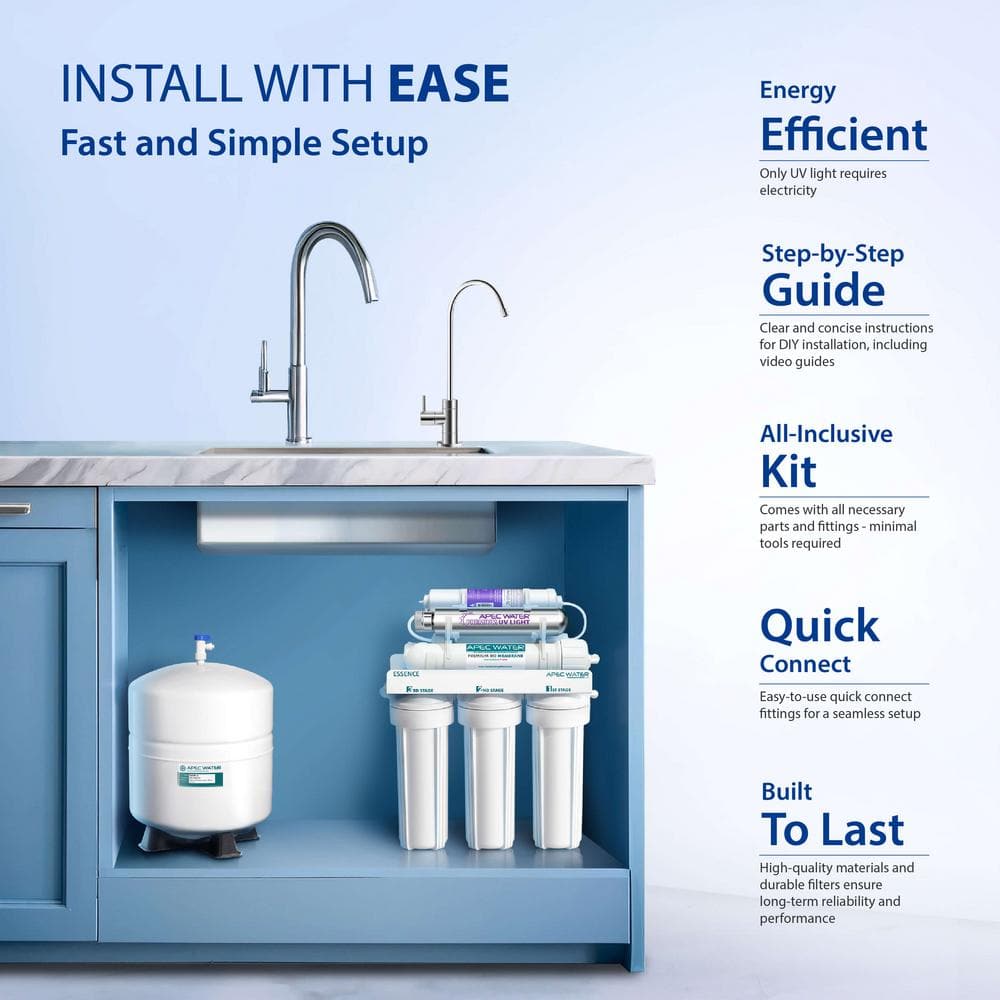 Essence Series 7-Stage Alkaline Mineral UV Reverse Osmosis System