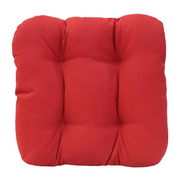OUTDOOR DECOR BY COMMONWEALTH Ruby Red Outdoor Cushion Settee in Red 19 x 19 - Includes 1-Settee Cushion