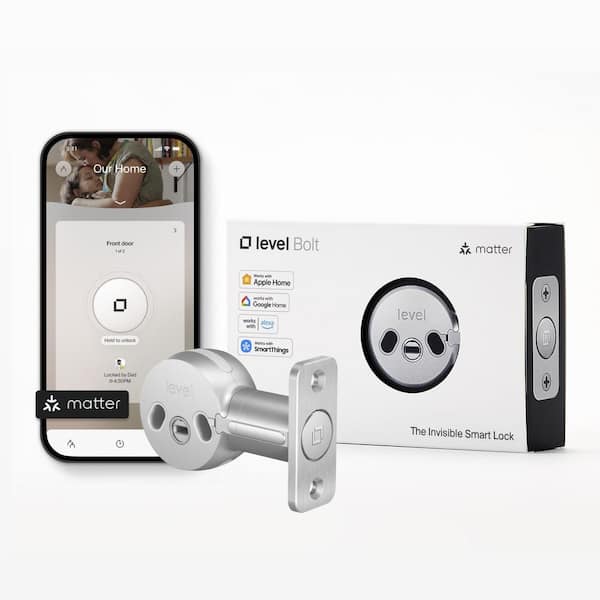 Level Bolt (Matter)-Make Your Deadbolt Smart Keep Your Keys, Matter-Over-Thread, Works with Apple, Alexa, Google, Smart Things