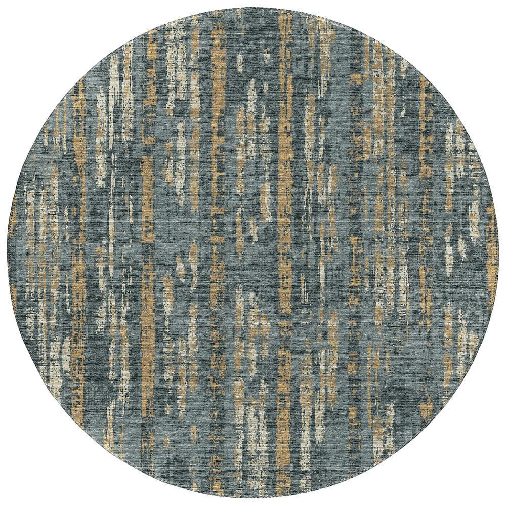 Rylee Granite 8 ft. x 8 ft. Geometric Indoor/Outdoor Area Rug