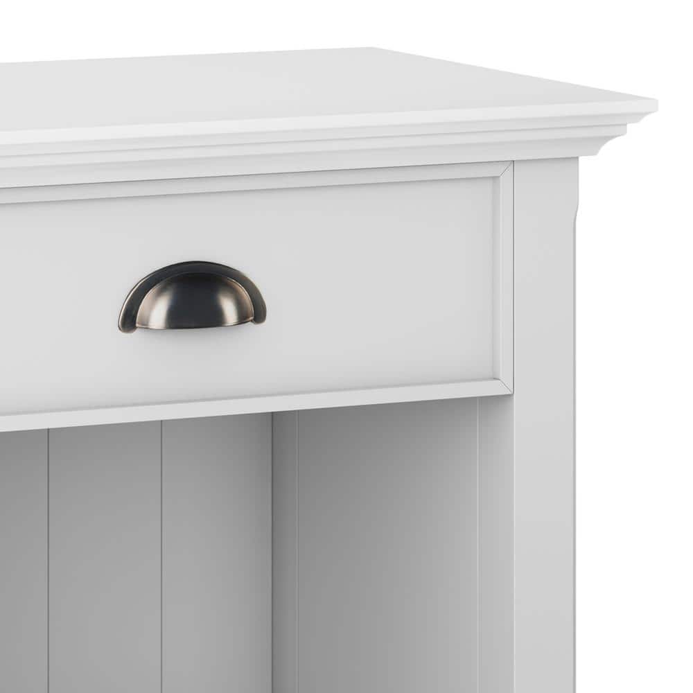 Acadian White Solid Wood 24'' Wide Nightstand with Drawer
