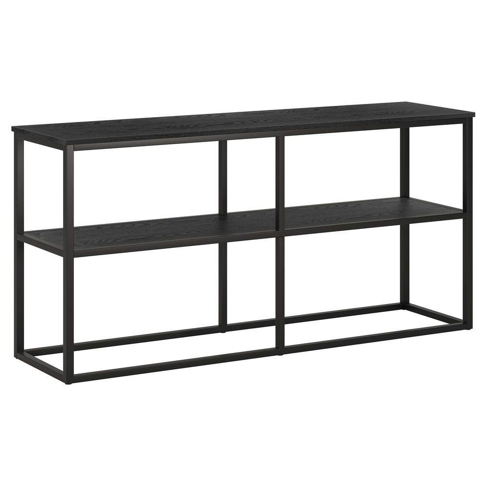 Black Grain Industrial Rectangular TV Stand for 65" TVs