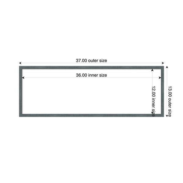 Amanti Art Dixie Blue Grey Rustic Narrow 37 in. x 13 in. Wood