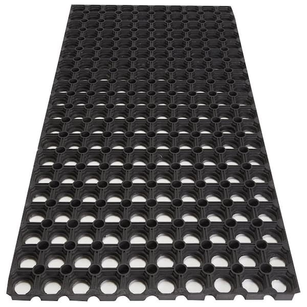 Consolidated Plastics Economy Indoor/Outdoor Entrance Floor Mat with  Non-Slip Rubber Backing, Absorbs Water, 18 Oz Heavy Duty Carpet Rug  Commercial