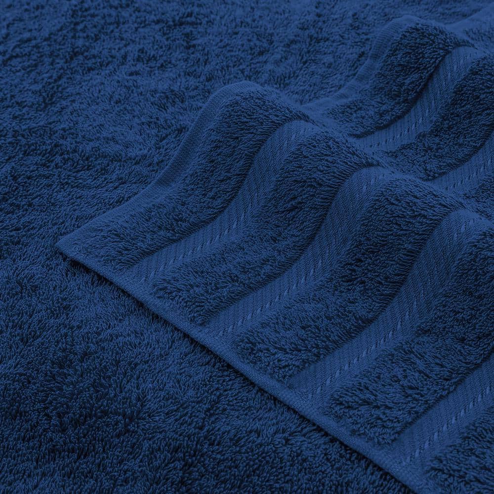 Navy Blue Turkish Cotton 6-Piece Towel Set
