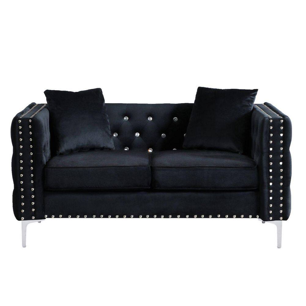 Sofa Topper Black with Black Tassel