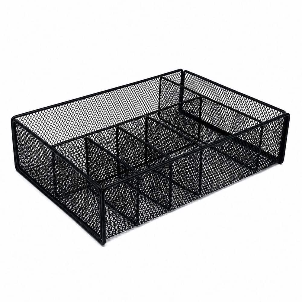 13.4 in. H x 12.6 in. W x 9 in. D Black Metal Mesh Paper Plate Holder Utensil Silverware Caddy Organizer for Kitchen price history on PriceWatchPro
