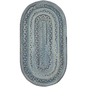Harborview Blue 7 ft. x 9 ft. Oval Area Rug