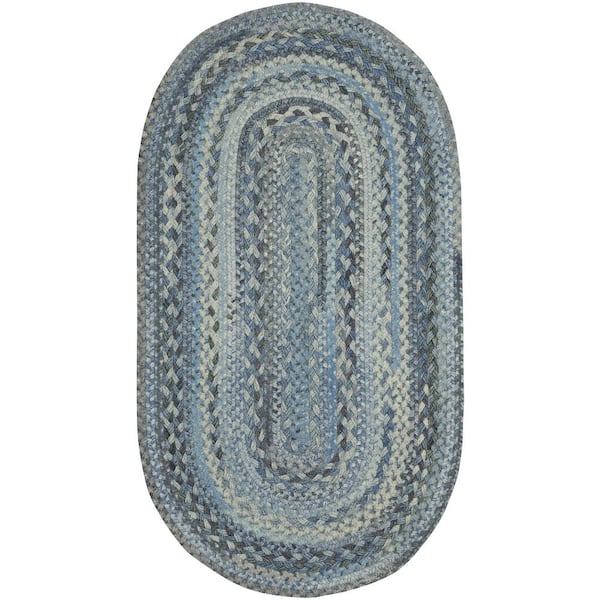 Capel Harborview Blue 11 ft. x 14 ft. Oval Area Rug