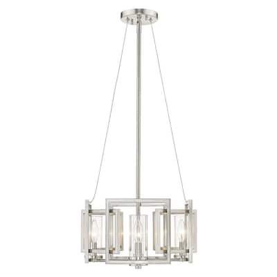 Golden Lighting Marco 5-Light Pewter Chandelier with Clear Glass 6068-5 PW