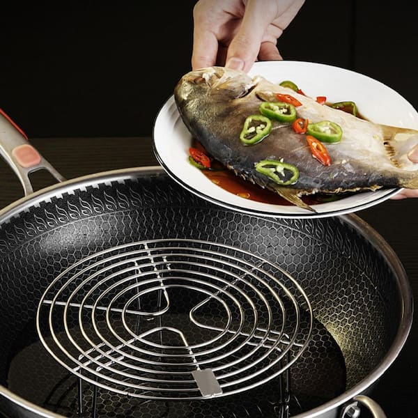 Numhew Round Wire Steamer Rack, Stainless Steel Cooling